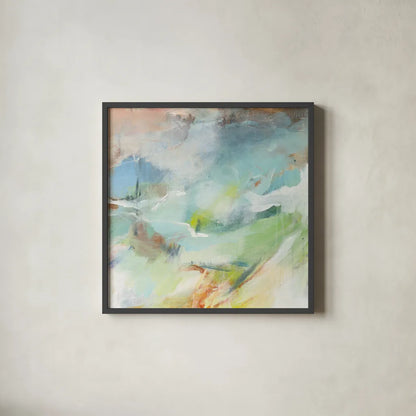 Possibilities II Crop by Mary Urban. Shown in a sleek black glass frame for a contemporary gallery look. Available as an archival giclee rolled canvas, fine art paper, or poster print. SKU 57489a.