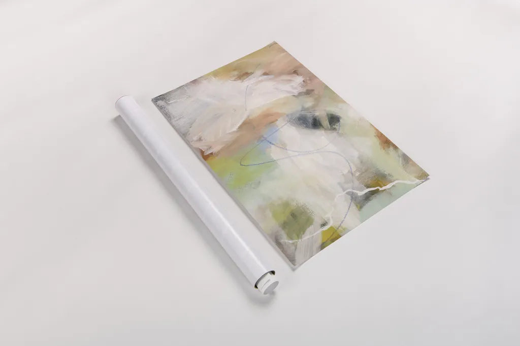 Possibilities II Light by Mary Urban. shown as a rolled paper print. Available as archival giclee rolled canvas, fine art paper, or poster print. SKU 79819h.