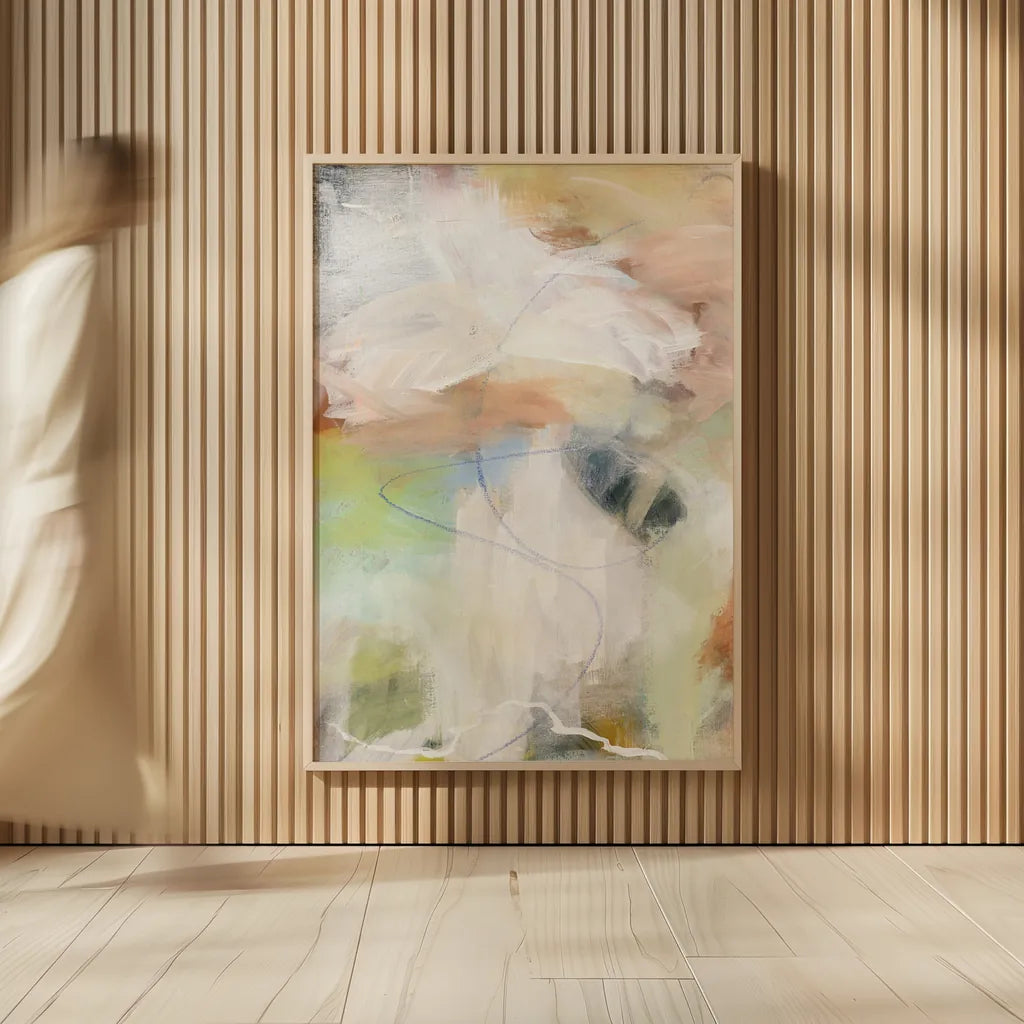 Possibilities II Light by Mary Urban. shown as over sized large wall art. Available as an archival giclee rolled canvas, fine art paper, or poster print. SKU 79819h.