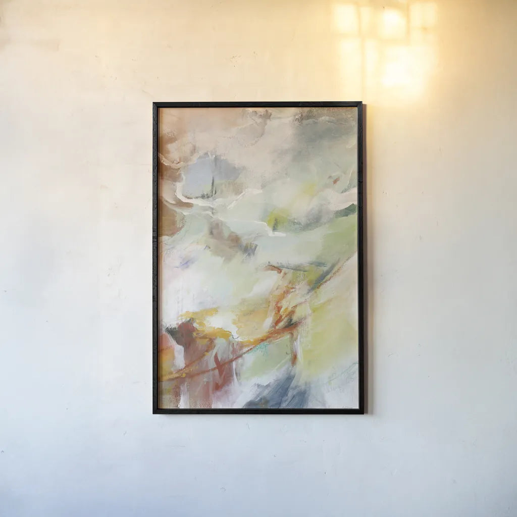 Possibilities III Light by Mary Urban. shown as a paper print in a black flame. Available as a archival giclee rolled canvas, fine art paper, or poster print. SKU 79820h.