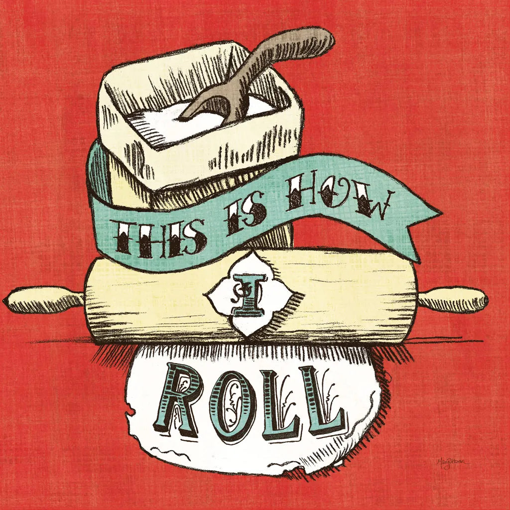 Retro Bakery Blue III by Mary Urban. SKU 38651a. Archival Giclee Fine art print for wall decor.