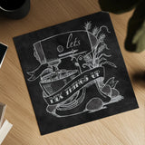 Retro Bakery Chalk II by Mary Urban. Shown as a detailed flat fine art print, highlighting archival giclee quality. Available as an archival giclee rolled canvas, fine art paper, or poster print. SKU 19850a.