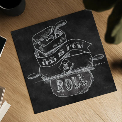 Retro Bakery Chalk III by Mary Urban. Shown as a detailed flat fine art print, highlighting archival giclee quality. Available as an archival giclee rolled canvas, fine art paper, or poster print. SKU 19851a.