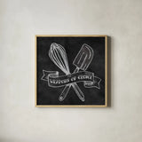 Retro Bakery Chalk IV by Mary Urban. Shown in a natural wood glass frame for a timeless modern aesthetic. Available as an archival giclee rolled canvas, fine art paper, or poster print. SKU 19852a.