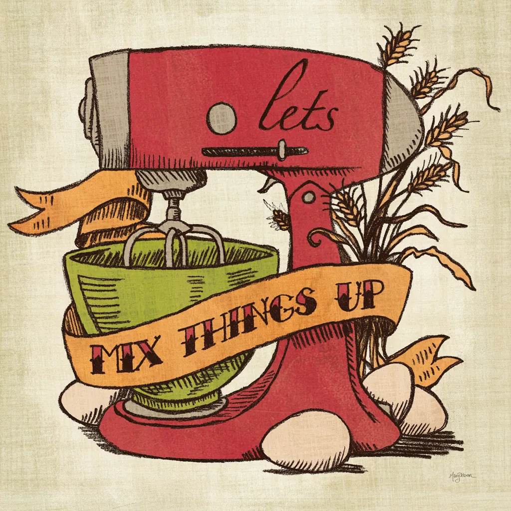 Retro Bakery Color II by Mary Urban. SKU 15993a. Archival Giclee Fine art print for wall decor.