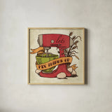 Retro Bakery Color II by Mary Urban. Shown in a natural wood glass frame for a timeless modern aesthetic. Available as an archival giclee rolled canvas, fine art paper, or poster print. SKU 15993a.