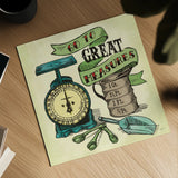 Retro Bakery Green I by Mary Urban. Shown as a detailed flat fine art print, highlighting archival giclee quality. Available as an archival giclee rolled canvas, fine art paper, or poster print. SKU 19192a.