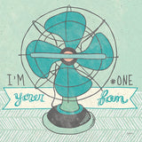 Retro Fan Gray by Mary Urban. SKU 20849a. Archival Giclee Fine art print for wall decor.