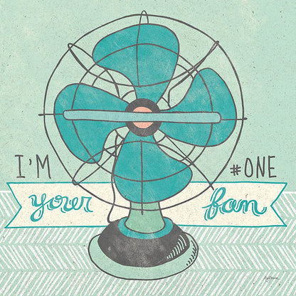 Retro Fan Gray by Mary Urban. SKU 20849a. Archival Giclee Fine art print for wall decor.