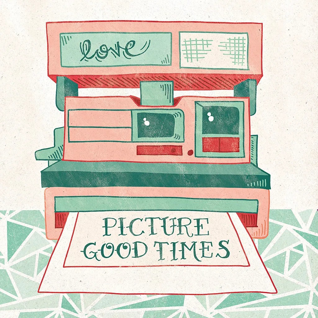 Retro Polaroid by Mary Urban. SKU 20908a. Archival Giclee Fine art print for wall decor.