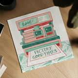 Retro Polaroid by Mary Urban. Shown as a detailed flat fine art print, highlighting archival giclee quality. Available as an archival giclee rolled canvas, fine art paper, or poster print. SKU 20908a.