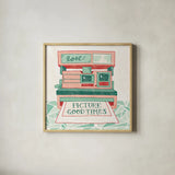 Retro Polaroid by Mary Urban. Shown in a natural wood glass frame for a timeless modern aesthetic. Available as an archival giclee rolled canvas, fine art paper, or poster print. SKU 20908a.