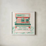 Retro Polaroid by Mary Urban. Shown in a crisp white glass frame for a clean and minimalist style. Available as an archival giclee rolled canvas, fine art paper, or poster print. SKU 20908a.