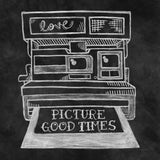 Retro Polaroid Chalk by Mary Urban. SKU 30508a. Archival Giclee Fine art print for wall decor.