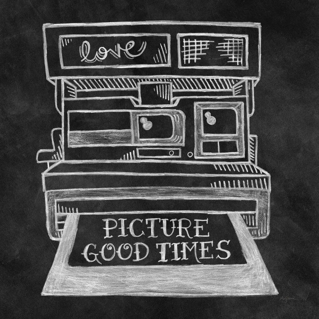 Retro Polaroid Chalk by Mary Urban. SKU 30508a. Archival Giclee Fine art print for wall decor.