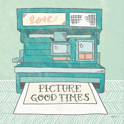 Retro Polaroid Gray by Mary Urban. SKU 20850a. Archival Giclee Fine art print for wall decor.