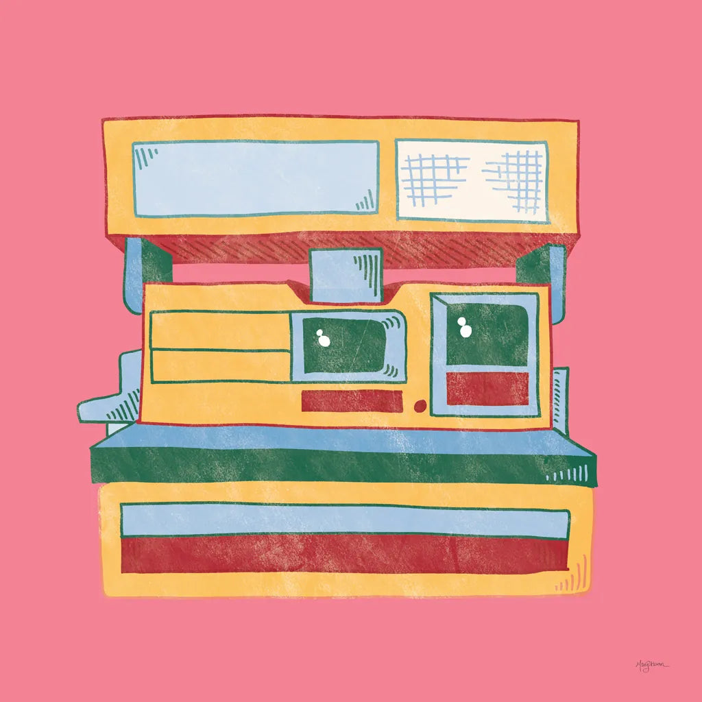 Retro Polaroid No Words Dark by Mary Urban. SKU 60982a. Archival Giclee Fine art print for wall decor.