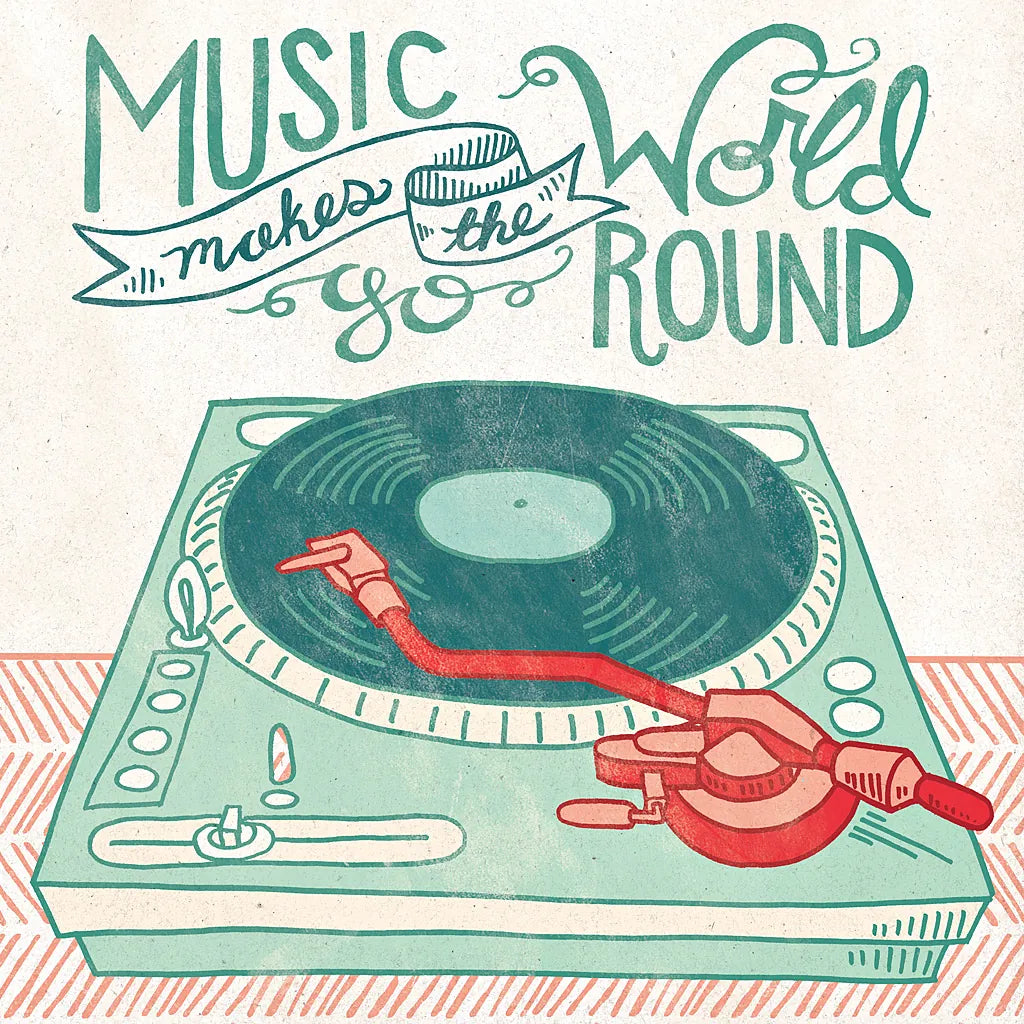 Retro Record Player by Mary Urban. SKU 20909a. Archival Giclee Fine art print for wall decor.