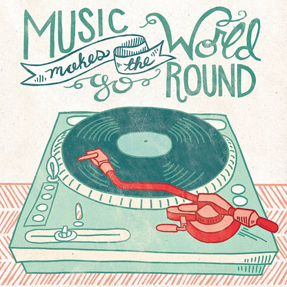 Retro Record Player by Mary Urban. SKU 20909a. Archival Giclee Fine art print for wall decor.