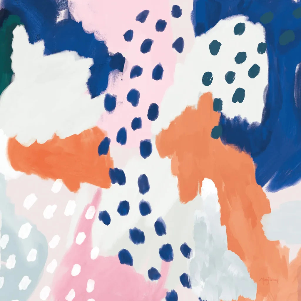 Royal Blue Life I Crop by Mary Urban. SKU 53256a. Archival Giclee Fine art print for wall decor.