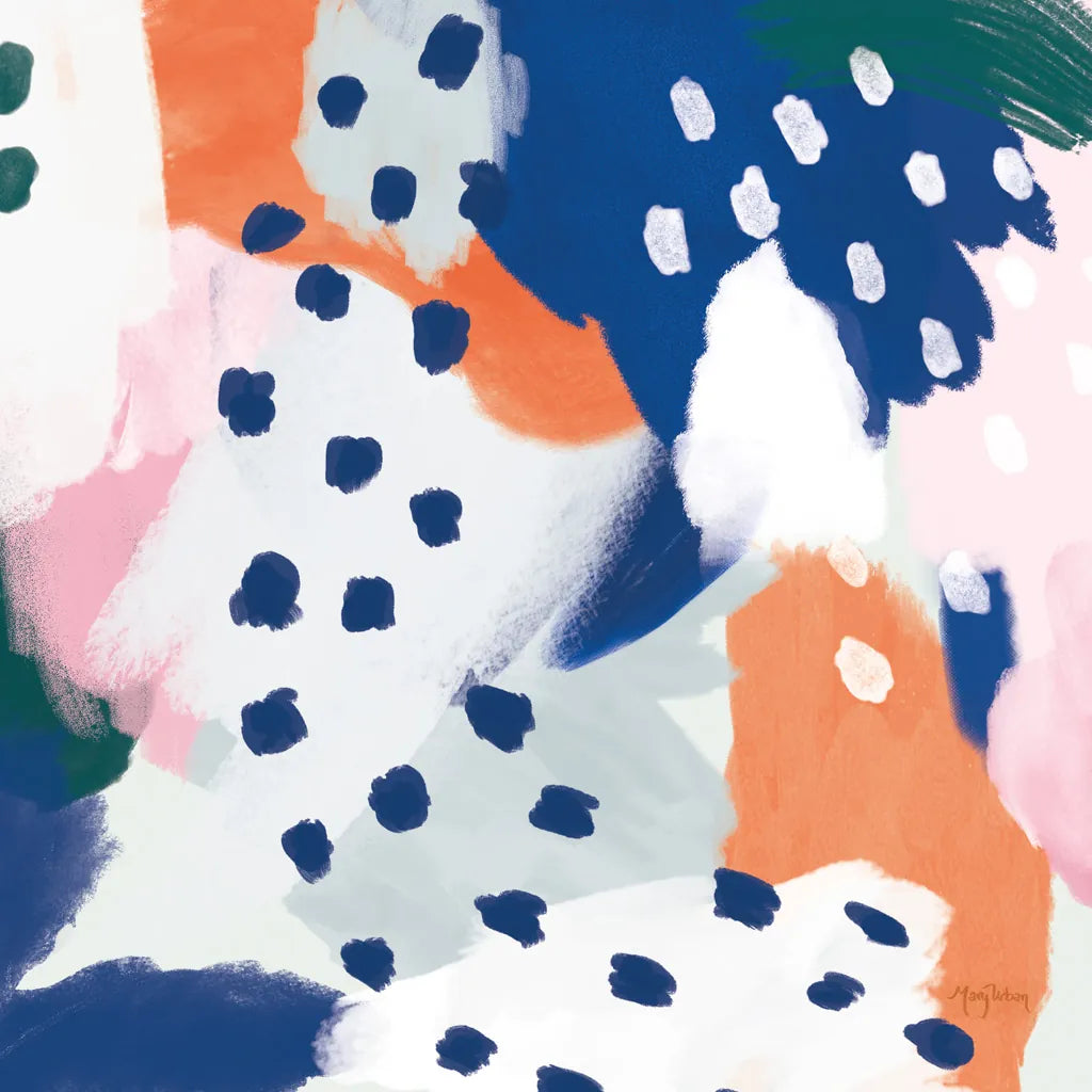 Royal Blue Life II Crop by Mary Urban. SKU 53257a. Archival Giclee Fine art print for wall decor.