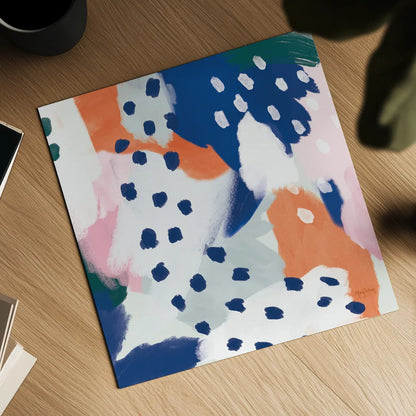 Royal Blue Life II Crop by Mary Urban. Shown as a detailed flat fine art print, highlighting archival giclee quality. Available as an archival giclee rolled canvas, fine art paper, or poster print. SKU 53257a.