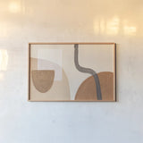 Sandy Balance I by Mary Urban. shown as a paper print in a natural frame. Available as a archival giclee rolled canvas, fine art paper, or poster print. SKU 59880i.