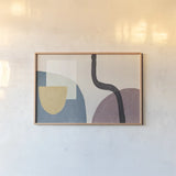 Sandy Balance I Dark by Mary Urban. shown as a paper print in a natural frame. Available as a archival giclee rolled canvas, fine art paper, or poster print. SKU 66730i.