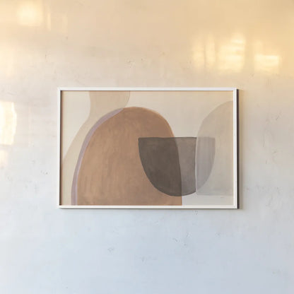 Sandy Balance II by Mary Urban. shown as a paper print in a white frame. Available as a archival giclee rolled canvas, fine art paper, or poster print. SKU 59881i.