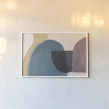 Sandy Balance II Dark by Mary Urban. shown as a paper print in a white frame. Available as a archival giclee rolled canvas, fine art paper, or poster print. SKU 66731i.