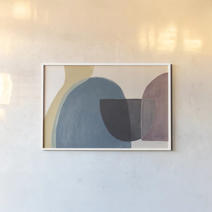 Sandy Balance II Dark by Mary Urban. shown as a paper print in a white frame. Available as a archival giclee rolled canvas, fine art paper, or poster print. SKU 66731i.