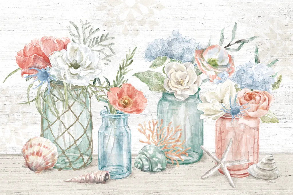 Seaside Petals I by Mary Urban. SKU 66324i. Archival Giclee Fine art print for wall decor.