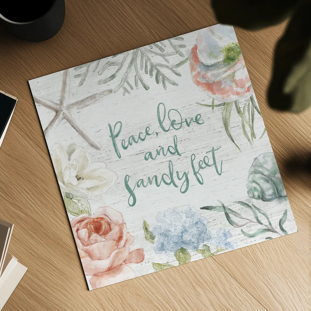 Seaside Petals IV by Mary Urban. Shown as a detailed flat fine art print, highlighting archival giclee quality. Available as an archival giclee rolled canvas, fine art paper, or poster print. SKU 66327a.