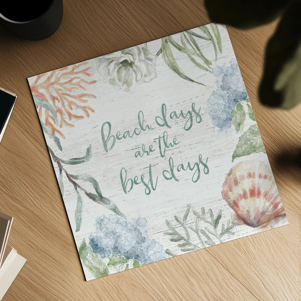 Seaside Petals V by Mary Urban. Shown as a detailed flat fine art print, highlighting archival giclee quality. Available as an archival giclee rolled canvas, fine art paper, or poster print. SKU 66328a.