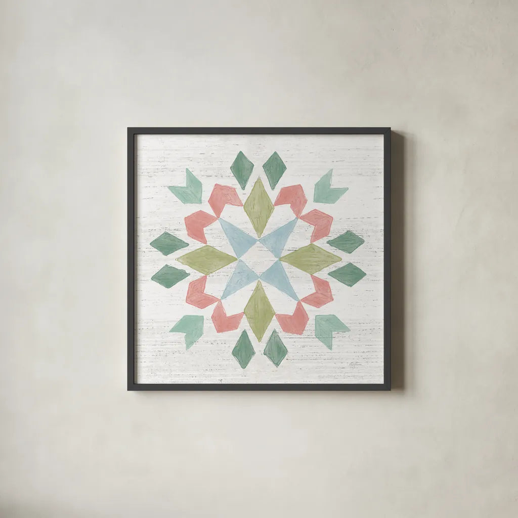 Seaside Petals VI by Mary Urban. Shown in a sleek black glass frame for a contemporary gallery look. Available as an archival giclee rolled canvas, fine art paper, or poster print. SKU 66329a.