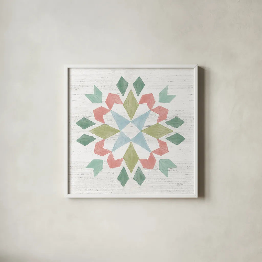 Seaside Petals VI by Mary Urban. Shown in a crisp white glass frame for a clean and minimalist style. Available as an archival giclee rolled canvas, fine art paper, or poster print. SKU 66329a.