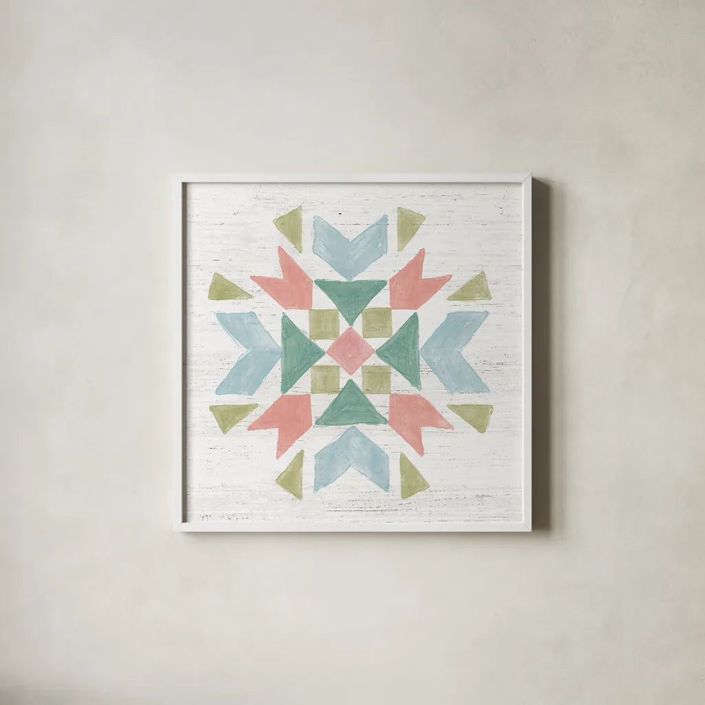 Seaside Petals VII by Mary Urban. Shown in a crisp white glass frame for a clean and minimalist style. Available as an archival giclee rolled canvas, fine art paper, or poster print. SKU 66330a.