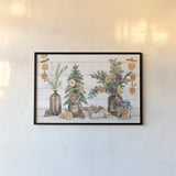 Seasonal Market I by Mary Urban. shown as a paper print in a black flame. Available as a archival giclee rolled canvas, fine art paper, or poster print. SKU 67468i.
