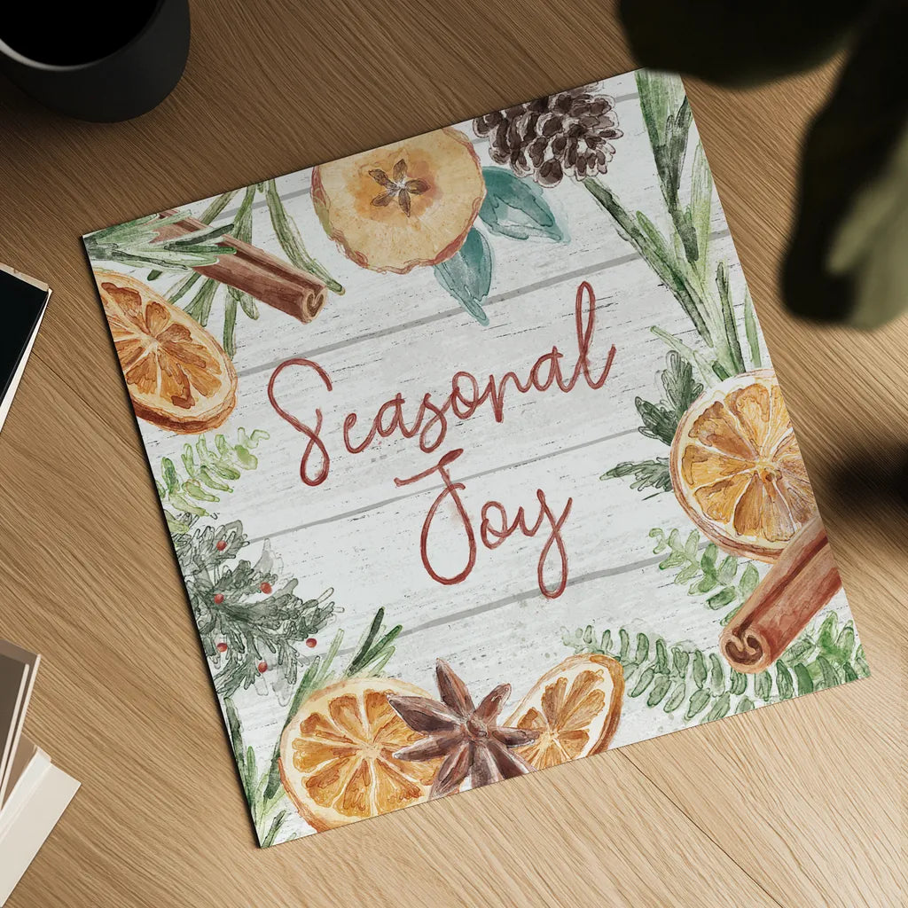 Seasonal Market V by Mary Urban. Shown as a detailed flat fine art print, highlighting archival giclee quality. Available as an archival giclee rolled canvas, fine art paper, or poster print. SKU 67472a.