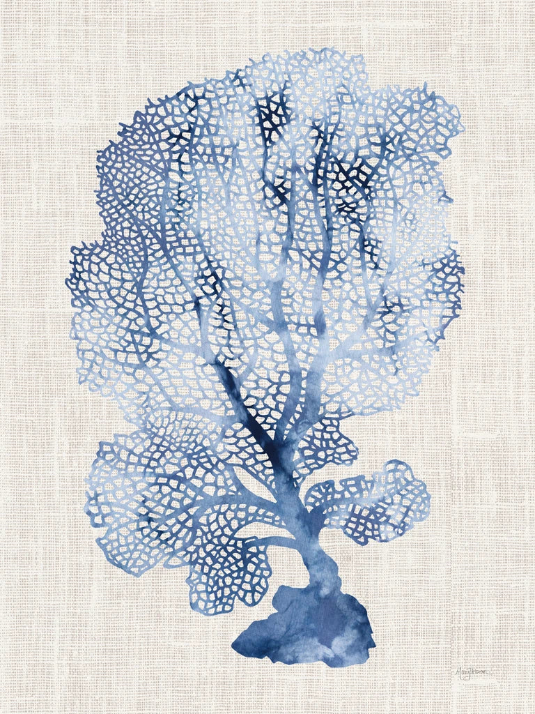 Shibori Coral II on Linen by Mary Urban
