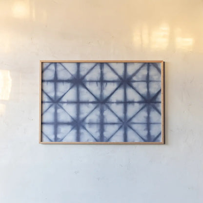 Shiboriscapes II by Mary Urban. shown as a paper print in a natural frame. Available as a archival giclee rolled canvas, fine art paper, or poster print. SKU 73754i.