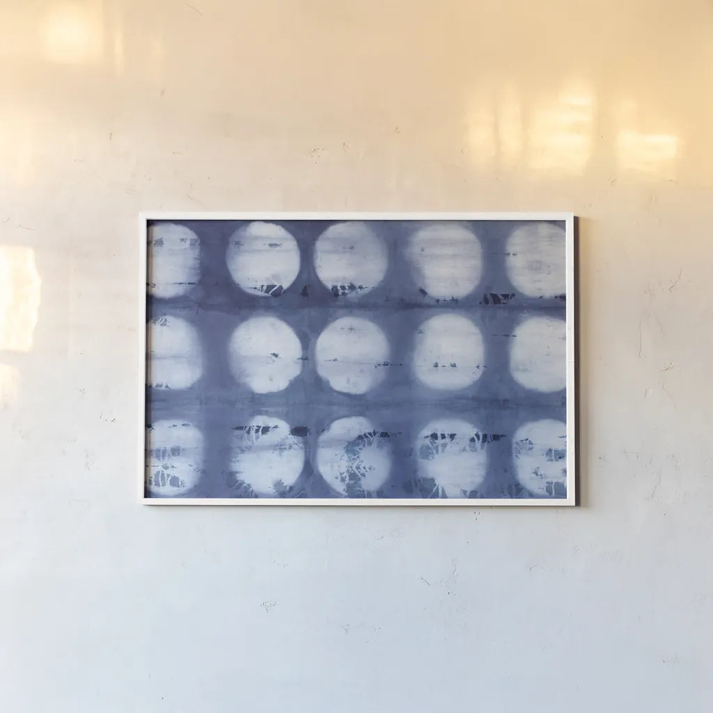 Shiboriscapes VI by Mary Urban. shown as a paper print in a white frame. Available as a archival giclee rolled canvas, fine art paper, or poster print. SKU 73758i.