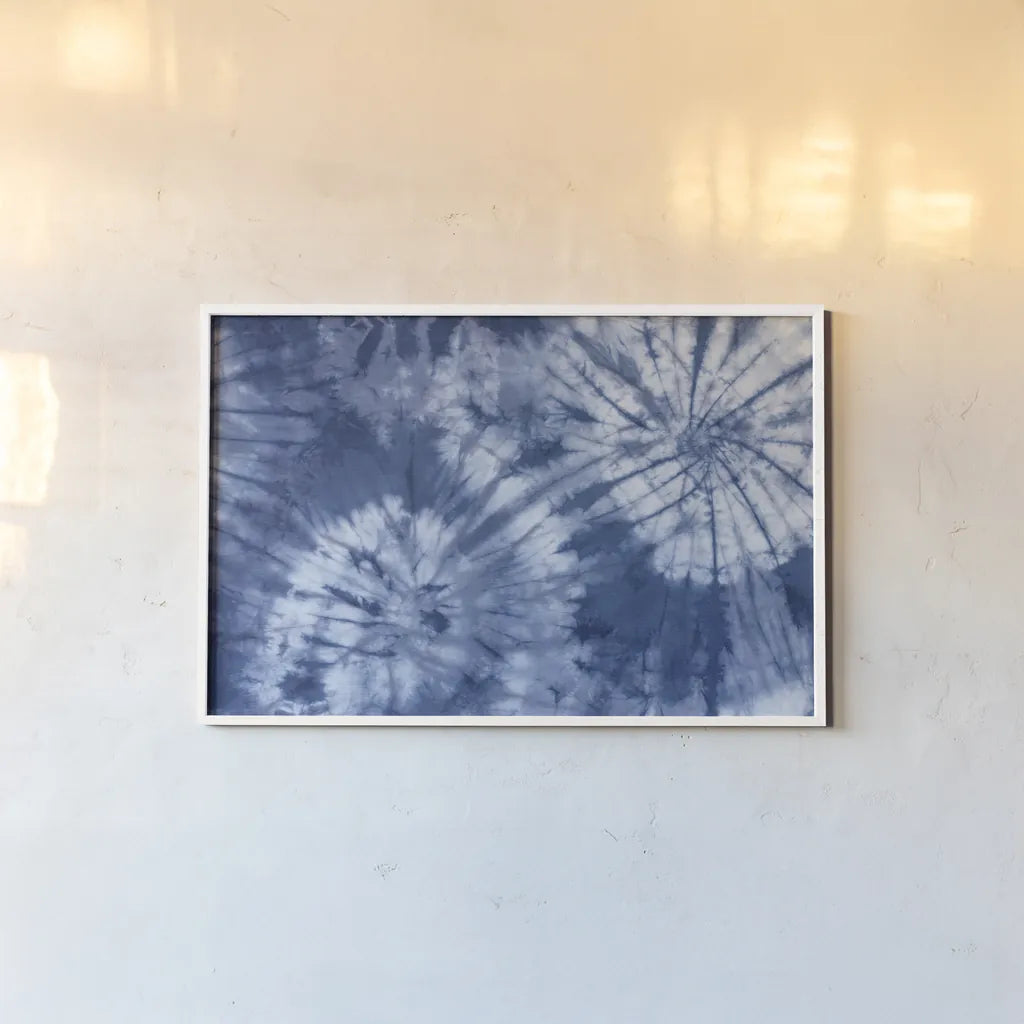 Shiboriscapes VII by Mary Urban. shown as a paper print in a white frame. Available as a archival giclee rolled canvas, fine art paper, or poster print. SKU 73759i.