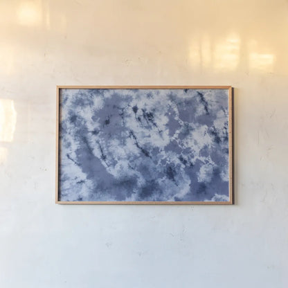 Shiboriscapes X by Mary Urban. shown as a paper print in a natural frame. Available as a archival giclee rolled canvas, fine art paper, or poster print. SKU 73762i.