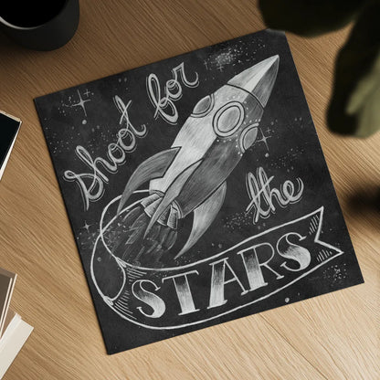 Shoot for the Stars by Mary Urban. Shown as a detailed flat fine art print, highlighting archival giclee quality. Available as an archival giclee rolled canvas, fine art paper, or poster print. SKU 52662a.