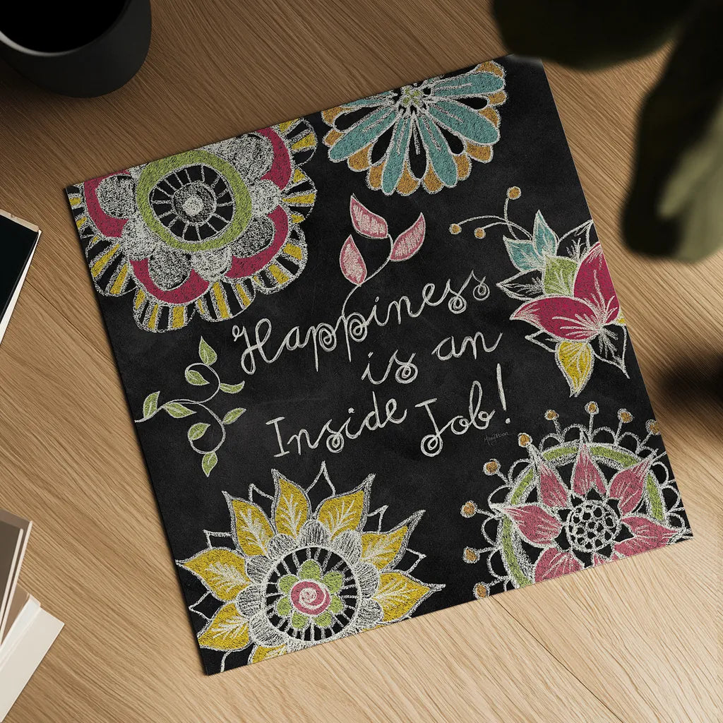 Stay Happy II by Mary Urban. Shown as a detailed flat fine art print, highlighting archival giclee quality. Available as an archival giclee rolled canvas, fine art paper, or poster print. SKU 15761a.