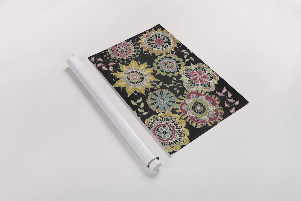 Stay Happy Multi III by Mary Urban. shown as a rolled paper print. Available as archival giclee rolled canvas, fine art paper, or poster print. SKU 19845i.