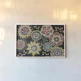 Stay Happy Multi III by Mary Urban. shown as a paper print in a white frame. Available as a archival giclee rolled canvas, fine art paper, or poster print. SKU 19845i.