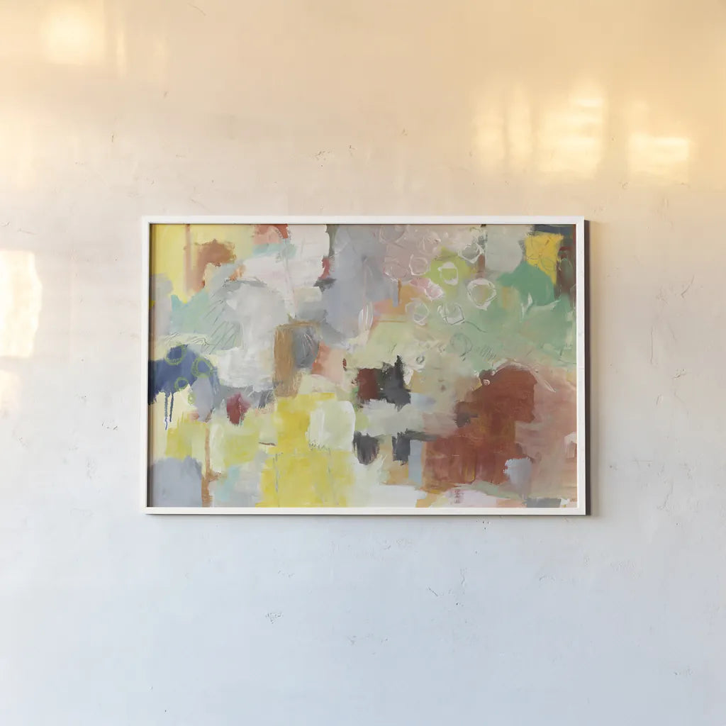 Summer Rising by Mary Urban. shown as a paper print in a white frame. Available as a archival giclee rolled canvas, fine art paper, or poster print. SKU 56263i.