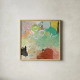 Summer Rising III Crop by Mary Urban. Shown in a natural wood glass frame for a timeless modern aesthetic. Available as an archival giclee rolled canvas, fine art paper, or poster print. SKU 57488a.
